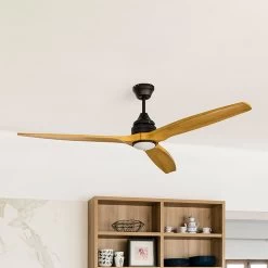 Alo L Loftventilator, LED-lampe, Sort/træ