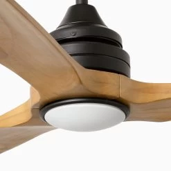 Alo L Loftventilator, LED-lampe, Sort/træ -Viftebelysning Discountbutik alo l loftventilator led lampe sort trae 3