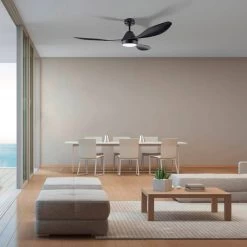 EGLO Antibes Loftsventilator Med LED, Sort Mat -Viftebelysning Discountbutik antibes loftsventilator med led sort mat 3