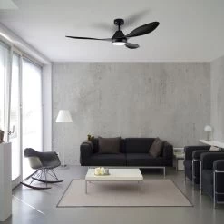 EGLO Antibes Loftsventilator Med LED, Sort Mat -Viftebelysning Discountbutik antibes loftsventilator med led sort mat 5