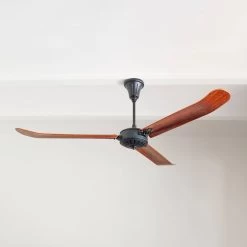 Aoba XL Loftventilator, AC 3 Vinger, Mørkt Træ