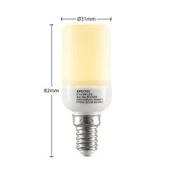 Arcchio LED-rørlampe E14 3 W 3.000 K, 4 Stk -Viftebelysning Discountbutik arcchio led rorlampe e14 3 w 3 000 k 4 stk 2
