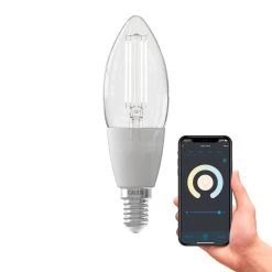 Calex Smart E14 B35 LED 4,9 W Filament 1800K-3000K -Viftebelysning Discountbutik calex smart e14 b35 led 4 9 w filament 1800k 3000k 2
