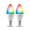 Calex Smart LED-kerte E14 B35 4,9 W CCT RGB 2 Stk -Viftebelysning Discountbutik calex smart led kerte e14 b35 4 9 w cct rgb 2 stk