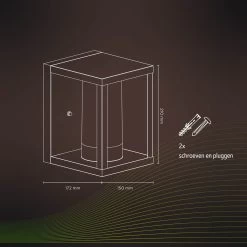 Calex Smart Outdoor Lantern Væglampe, CCT, RGB -Viftebelysning Discountbutik calex smart outdoor lantern vaeglampe cct rgb 6