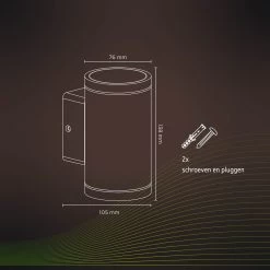 Calex Smart Outdoor Up-/downlight, CCT RGB 2 Stk -Viftebelysning Discountbutik calex smart outdoor up downlight cct rgb 2 stk 3