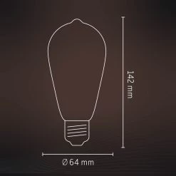 Calex Smart Rustic E27 ST64 LED 4,9W Filament RGBW -Viftebelysning Discountbutik calex smart rustic e27 st64 led 4 9w filament rgbw 2
