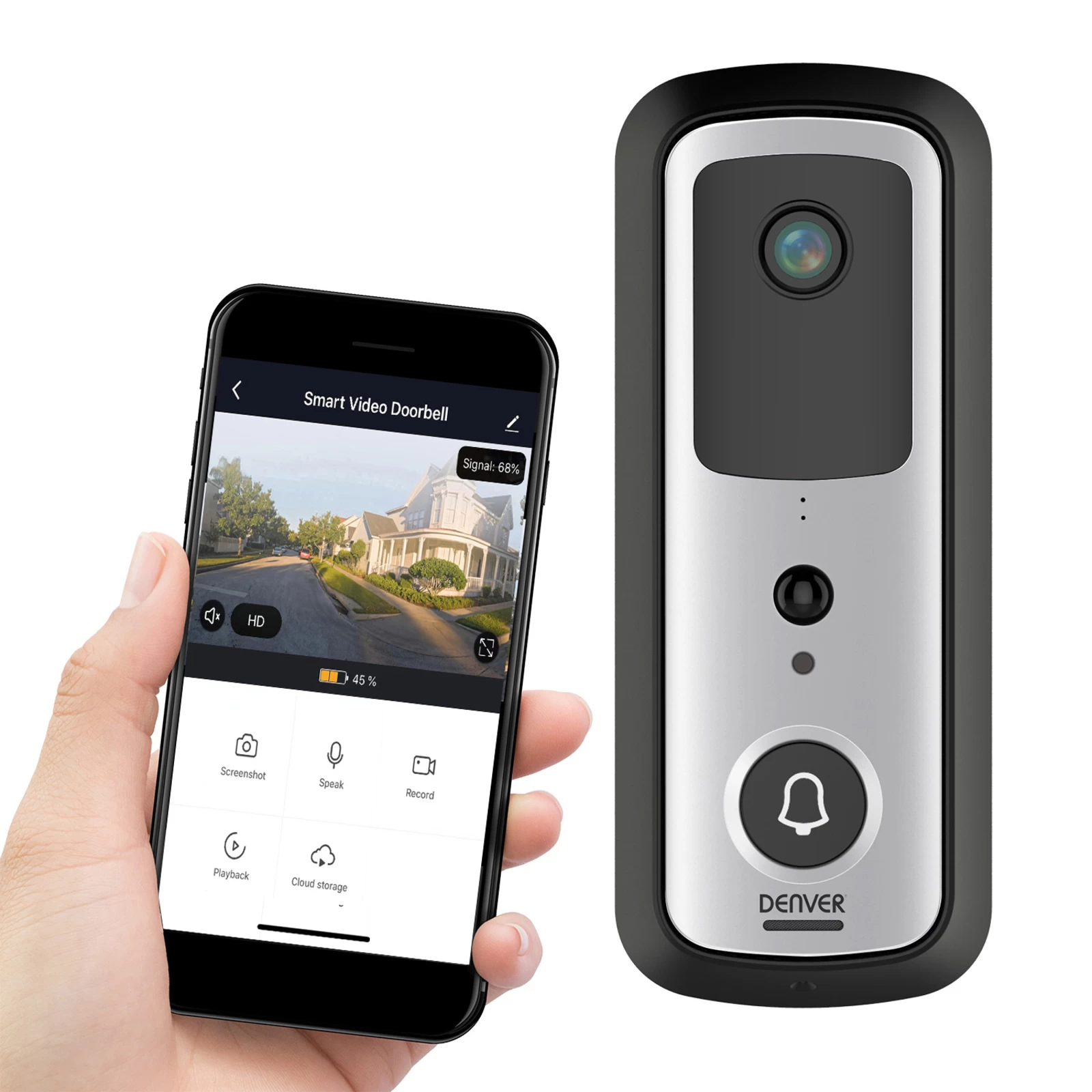 Denver SHV-120 Video-dørklokke PIR-Sensor WLAN 9 Denver SHV-120 Video-dørklokke PIR-Sensor WLAN - Billede 7