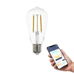 EGLO Connect-z E27 ST64/lampe 6W 806lm 2200-6500 K -Viftebelysning Discountbutik eglo connect z e27 st64 lampe 6w 806lm 2200 6500 k 1