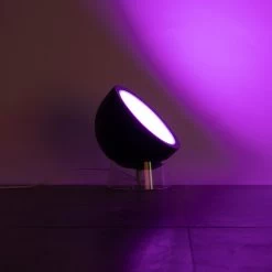 Globe LED-bordlampe Med RGBW-funktion, Sort -Viftebelysning Discountbutik globe led bordlampe med rgbw funktion sort 6