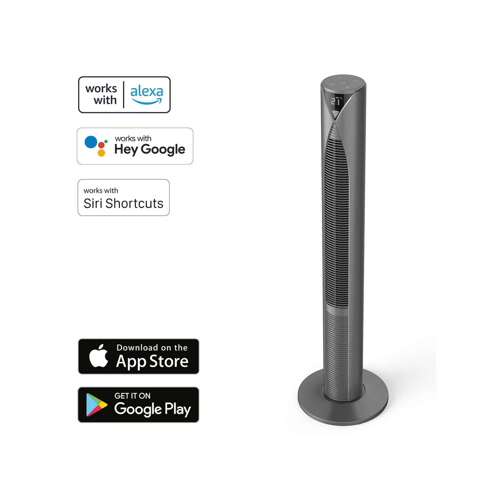 Hama Smart Gulvventilator, WLAN, Temperatursensor 10 Hama Smart Gulvventilator, WLAN, Temperatursensor - Billede 8