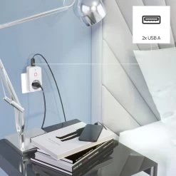 Hama Smart WLAN-stikkontakt + 2x USB-A, 2.300 W -Viftebelysning Discountbutik hama smart wlan stikkontakt 2x usb a 2 300 w 4