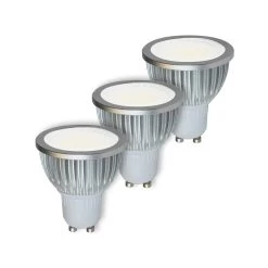 Højspændings LED-reflektor GU10 5 W 830 85° 3 Stk