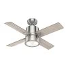 Hunter Beck Ventilator Med Lys, Eg/nikkel -Viftebelysning Discountbutik hunter beck ventilator med lys eg nikkel