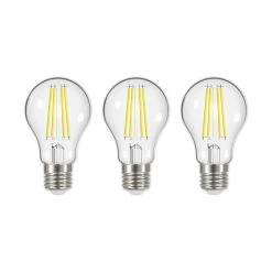 LED-filament E27 3,8 W 3.000 K 806 Lm Klar, 3 Stk