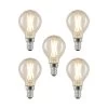 LED-filamentpære E14 4W 2.700 K Dråbe Dæmpes 5 Stk -Viftebelysning Discountbutik led filamentpaere e14 4w 2 700 k drabe daempes 5 stk