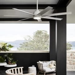 LED-loftventilator Atlanta, Ø 142 Cm, Hvid -Viftebelysning Discountbutik led loftventilator atlanta o 142 cm hvid 1