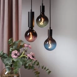 Star Trading LED-pære G125 E27 4W 2.000K Sort/pink Dæmpbar -Viftebelysning Discountbutik led paere g125 e27 4w 2 000k sort pink daempbar 2