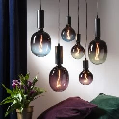 Star Trading LED-pære G125 E27 4W 2.000K Sort/pink Dæmpbar -Viftebelysning Discountbutik led paere g125 e27 4w 2 000k sort pink daempbar 5