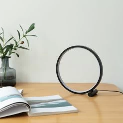 Lindby Erlina LED-bordlampe, Akku, USB, RGBW -Viftebelysning Discountbutik lindby erlina led bordlampe akku usb rgbw 2