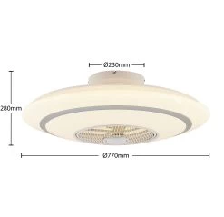 Lindby Kheira LED-loftventilator, 55 W -Viftebelysning Discountbutik lindby kheira led loftventilator 55 w 6