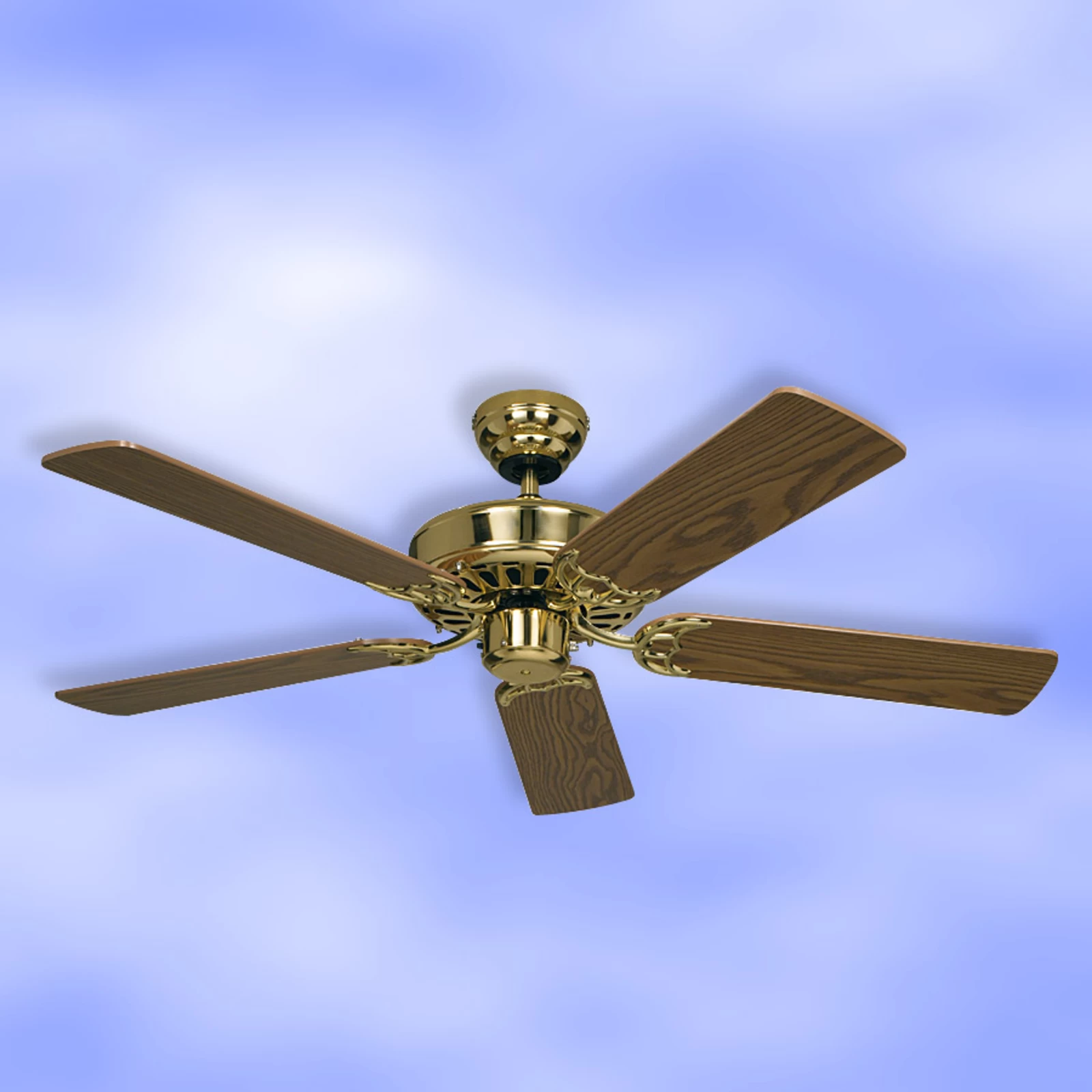 Loftsventilator Royal 103, Messing, Antik Eg 4 Loftsventilator Royal 103, Messing, Antik Eg - Billede 2