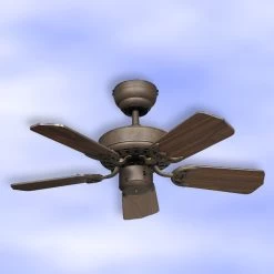 Loftsventilator Royal 75, Antik-brun, Nøddetræ -Viftebelysning Discountbutik loftsventilator royal 75 antik brun noddetrae 1