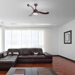 Globo Loftventilator 03610 Med Fjernbetjening, Brun -Viftebelysning Discountbutik loftventilator 03610 med fjernbetjening brun 5