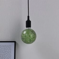 Paulmann E27 LED-globe 5W Miracle Mosaic, Grøn -Viftebelysning Discountbutik paulmann e27 led globe 5w miracle mosaic gron 5