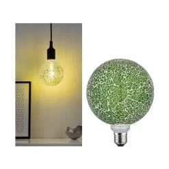 Paulmann E27 LED-globe 5W Miracle Mosaic, Grøn -Viftebelysning Discountbutik paulmann e27 led globe 5w miracle mosaic gron 8