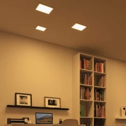 Paulmann LED-panel Areo ZigBee Kantet Hvid 17,5 Cm -Viftebelysning Discountbutik paulmann led panel areo zigbee kantet hvid 17 5 cm 1