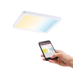 Paulmann LED-panel Areo ZigBee Kantet Hvid 17,5 Cm -Viftebelysning Discountbutik paulmann led panel areo zigbee kantet hvid 17 5 cm 4