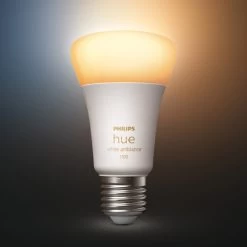 Philips Hue White Ambiance E27 LED-pære 8 W 1100lm -Viftebelysning Discountbutik philips hue white ambiance e27 led paere 8 w 1100lm 5