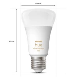 Philips Hue White Ambiance E27 LED-pære 8 W 1100lm -Viftebelysning Discountbutik philips hue white ambiance e27 led paere 8 w 1100lm 7