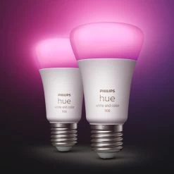 Philips Hue White&Color Ambiance E27 9 W 1100lm, 2 -Viftebelysning Discountbutik philips hue white color ambiance e27 9 w 1100lm 2 5