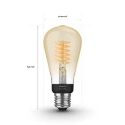 Philips Hue White E27 7 W ST64 Filament 2.100 K -Viftebelysning Discountbutik philips hue white e27 7 w st64 filament 2 100 k 2