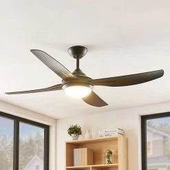 Starluna Inja LED-ventilator, 4 Vinger, Sort