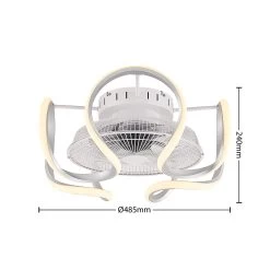 Starluna Lykkela LED-loftventilator, CCT, Sølv -Viftebelysning Discountbutik starluna lykkela led loftventilator cct solv 3