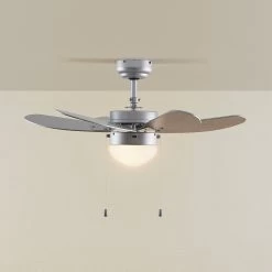 Starluna Minja Loftventilator, Trævinger, Sølv -Viftebelysning Discountbutik starluna minja loftventilator traevinger solv 3