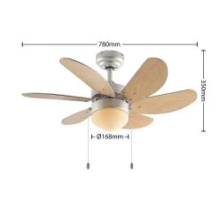 Starluna Minja Loftventilator, Trævinger, Sølv -Viftebelysning Discountbutik starluna minja loftventilator traevinger solv 4