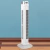 Tower Gulvventilator Med Hvilefunktion, Hvid -Viftebelysning Discountbutik tower gulvventilator med hvilefunktion hvid