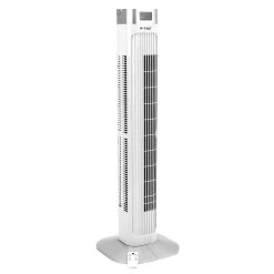 Tower Gulvventilator Med Hvilefunktion, Hvid -Viftebelysning Discountbutik tower gulvventilator med hvilefunktion hvid 2