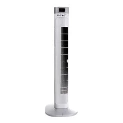 Tower Gulvventilator Med Hvilefunktion, Hvid -Viftebelysning Discountbutik tower gulvventilator med hvilefunktion hvid 3