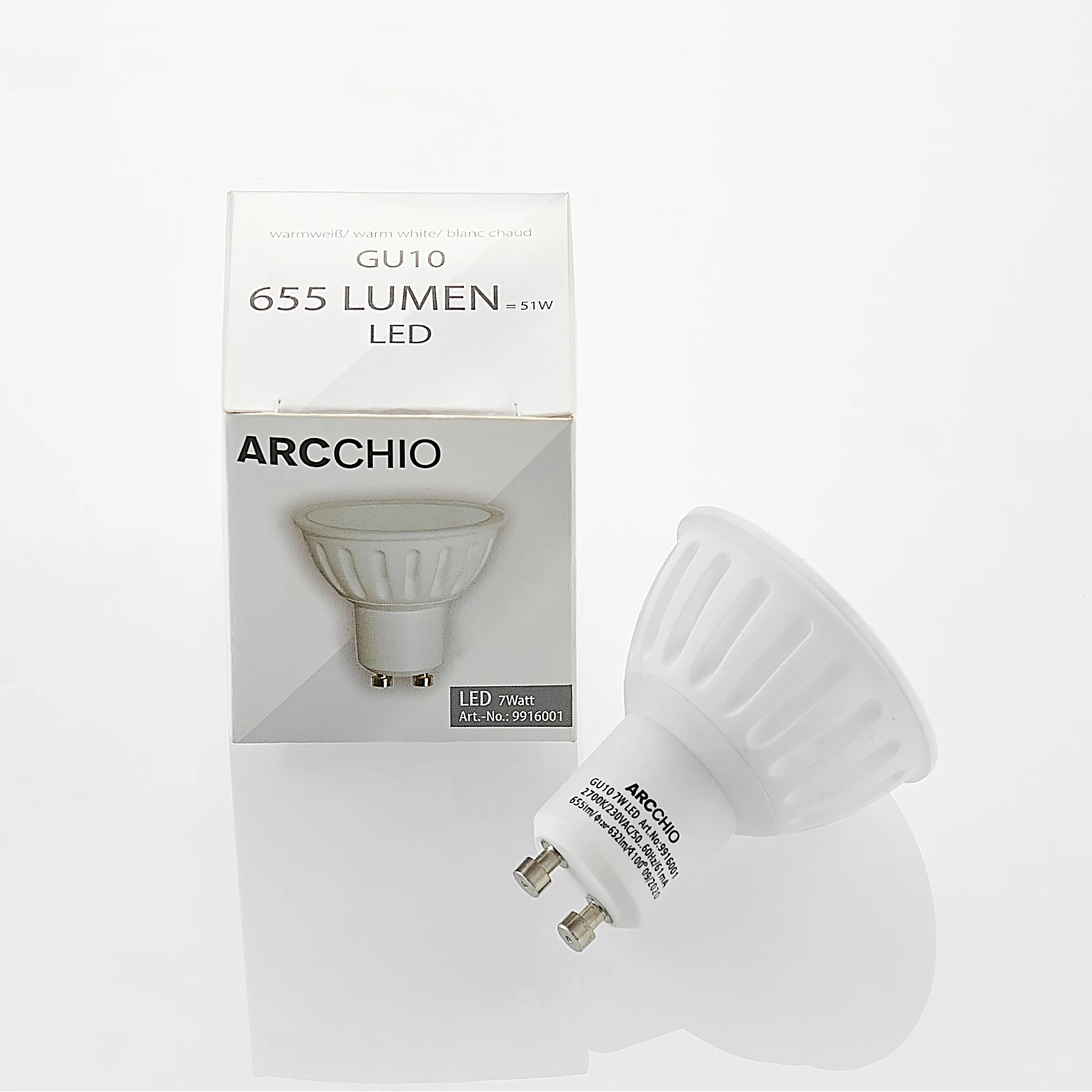 Arcchio LED-reflektor GU10 100° 7 W 3.000 K 3 Stk 10 Arcchio LED-reflektor GU10 100° 7 W 3.000 K 3 Stk - Billede 8