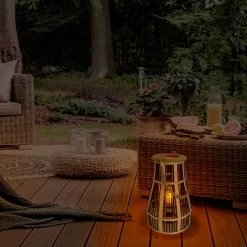 Kurv LED-dekolampe Med Solcelle, 34 Cm, Sort/natur -Viftebelysning Discountbutik kurv led dekolampe med solcelle 34 cm sort natur 1