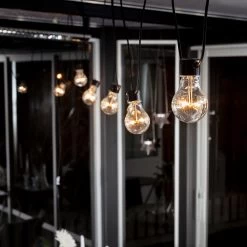 LED-lyskæde Biergarten Basissæt, Rav -Viftebelysning Discountbutik led lyskaede biergarten basissaet rav 1