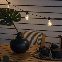 LED-lyskæde Biergarten Basissæt, Rav -Viftebelysning Discountbutik led lyskaede biergarten basissaet rav 4