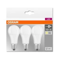 OSRAM LED-pære E27 14W, Varmhvid, 3'er Sæt -Viftebelysning Discountbutik led paere e27 14w varmhvid 3 er saet 2