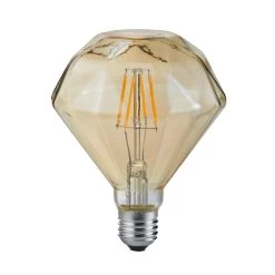 LED-pære E27 4W 2.700K Diamantfilament Rav