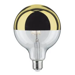 Paulmann LED-pære E27 G125 827 6,5W Topforspejlet, Guld